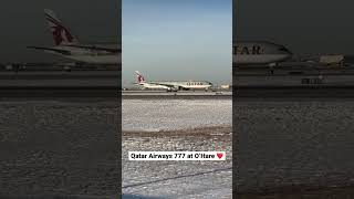 Qatar Airways 777-300ER at Chicago O’Hare!