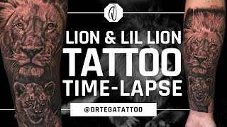 TATTOO TIME-LAPSE #016 | LION AND CUB