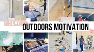 DEEP CLEAN WITH ME 2023 | Outdoor/ Messy Garage Motivational speed Cleaning