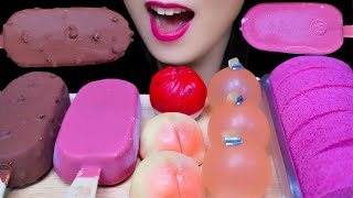 MAGNUM ICE CREAM, FRUIT CAKE & JELLY 신상 매그넘 아이스크림, 복숭아 젤리와 화과자, 수박 화과자, 딸기 롤케이크 REAL EATING SOUNDS