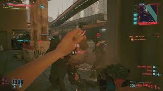 Good old fashioned NCPD shoot out (Cyberpunk 2077)