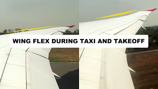 Watch the Incredible Boeing 787 Wing Flex comparison during taxi and takeoff