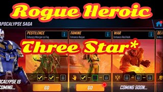 Three Star Rogue Heroic Saga Campaign Walkthrough | Marvel Strike Force | Free to Play