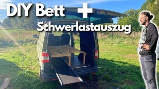 Das POSTBULLIPROJEKT geht weiter !! 🚐 - ausziehbares Bett mit Schwerlastauszug 🏋️