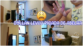 INSTALAMOS A CORTINA NOVA | DYLLAN LEVOU PICADA DE ABELHA😭VOU TER QUE MANDAR ARRUMAR |Amanda Maria