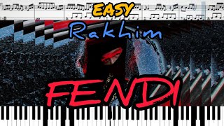 Рахим Абрамов - Fendi (на пианино + ноты)  EASY