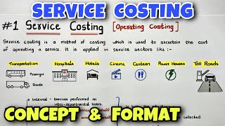 #1 Service or Operating Costing - Concept - B.COM / CMA / CA INTER - By Saheb Academy