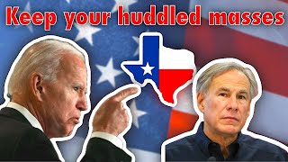 Give me vs Keep your huddle masses   #Texas #secession  and the #2024elections