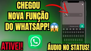 COMO COLOCAR ÁUDIO NO STATUS DO WHATSAPP. (NOVA FUNÇÃO😱)