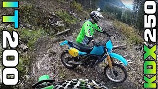 Enduro on a Yamaha IT200 and Kawasaki KDX250