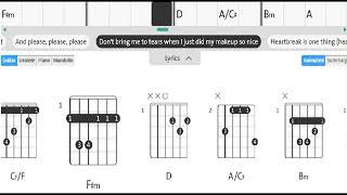 Sabrina Carpenter - Please Please Please - Guitar Chords