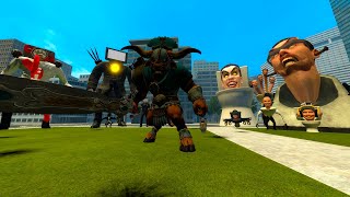 NEW TITAN SKIBIDI TOILET AND ALL SKIBIDI TOILET BOSSES VS RED GUN ADMINNESS - Garry's Mod