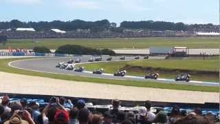 Moto 2 race, Phillip Island 2012, Lap 1