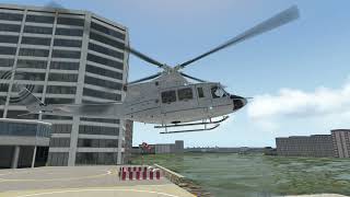 X Plane 11: Bell 412 belly replenished with fuel...