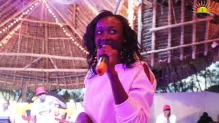 Rose the tigress perfomance during Khaligraph Jones Visit at the New Cheers Lounge.