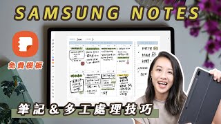 【免費模板】S Pen 超實用! Samsung Notes 教學 ＆多工處理應用｜Samsung Galaxy Tab S8+