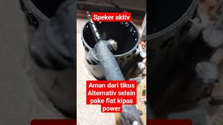 bikin pengaman lubang speaker #speakeraktiv #elektronik #bluetooth #speakerpolytron