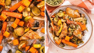 Tempeh and Veggie Sheet Pan Dinner | the best way to make roasted veggies!