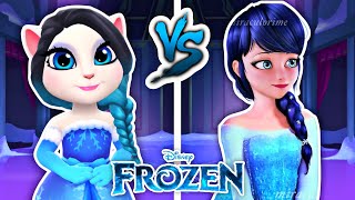 My Talking Angela 2 / Angela Vs Marinette Elsa ❄️/ New Update Gameplay 💖✨