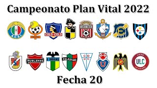 Campeonato Plan vital 2022 Fecha 20