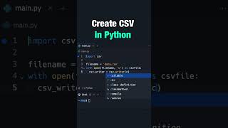 Create CSV FIle in Python  #softlinks #python #softwareengineering