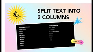 Split text into 2 columns in Mailchimp template