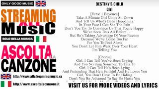 Destiny's Child - Girl (Lyrics / Testo)