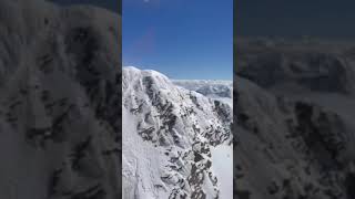 En hélicoptère au dessus du massif du Mont-Blanc