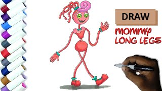 Drawing Mommy Long Legs !!! How To Draw Mommy Long Legs from Poppy Playtime