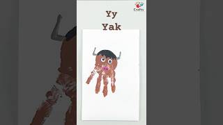 Y for Yak🦬 Alphabet handprint art for kids👩‍🎨 #alphabet #yak #art #activity #toddler #kids #diy