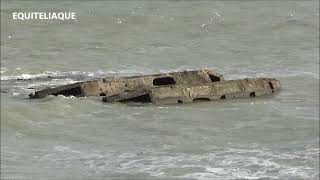 Arromanches - Port artificiel Winston Churchill  Mulberry Harbour 31 décembre 2023 Guerre 1944 D-Day