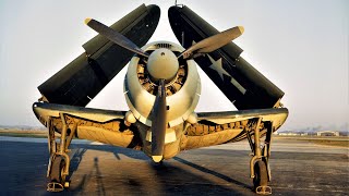 Big Old CURTISS HELLDIVER AIRCRAFT ENGINES Cold Starting Up