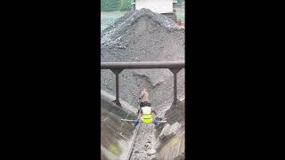 (68) Amazing work - Crushed rocks unloading with conveyor belt satisfying