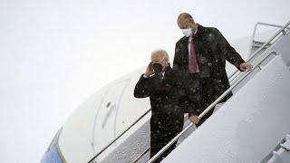 Joe Biden returns to White House in a blizzard