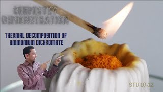 "How to Create a Mesmerizing Chemical Fireworks Show: Ammonium Dichromate Thermal Decomposition"