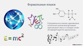 Естественные и формальные языки.  Формы представления информации.