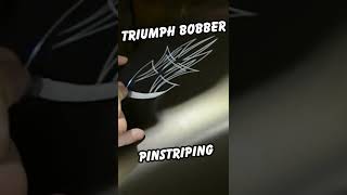 My first Triumph Bobber Pinstriping Session