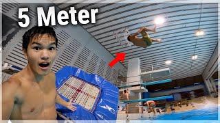 Trampolin på 5 Meter!