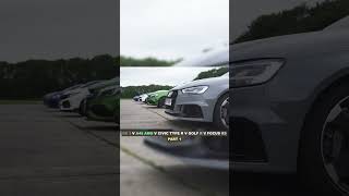 RS 3 v A45 AMG v Civic Type R v Golf R v Focus RS #car #race #shorts #honda #audi #ford #trending