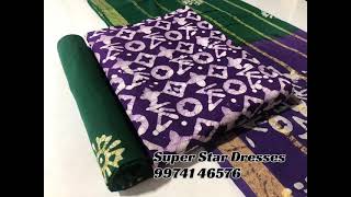 🔴 Cotton Wax Batik Dress || Cotton Printed Dress Material || Lawn Dress || Bandhani Suit ||