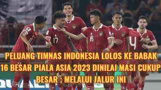 Peluang Timnas Indonesia Lolos ke Babak 16 Besar Piala Asia 2023 Dinilai Masih Cukup Besar, Melalui