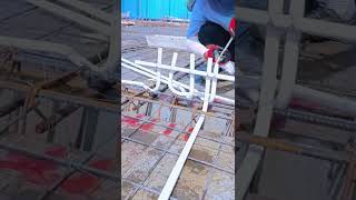 Concrete proof operation of road line pipe  Good tools and machinery make work easy