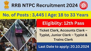 Railway Jobs Latest Notification 2024 in Tamil | Eligibility 12th Pass | Salary up to Rs. 21,000