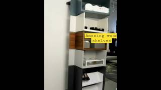 Amazing wood Shelf design #youtubeshorts #ytshorts #shortvideo #woodworking #interiordesign