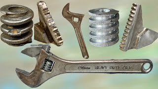 The Restoration process of a Broken Adjustable Wrench I made its Broken parts on lathe // must watch