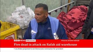 BBC - UNRWA Director of Communications Juliette Touma on ISF Attack on an UNRWA Distribution Centre