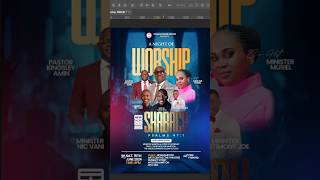 Church Flyer Design Process Video | How I achieved This Design #shorts