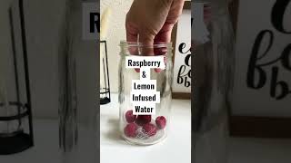 Raspberry and lemon infused water | detox water | fruit infused water | healthy drinks