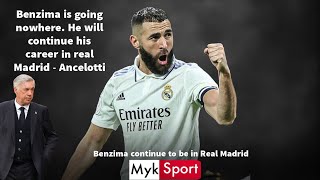 Benzima is going nowhere 😳. He will continue his career in real Madrid - Ancelotti | Benzima news