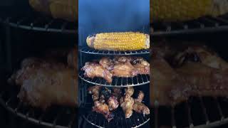 Chicken nibbles and corn on the @OzpigAustralia series 2 and smoker!! #bbq #firepit #shorts